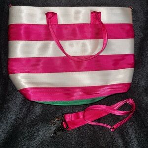 Harvey’s Seatbelt Handbags Melon Medium Streamline Tote Handbag EUC